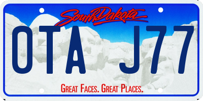 SD license plate 0TAJ77