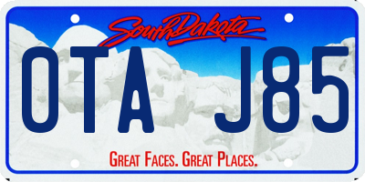 SD license plate 0TAJ85