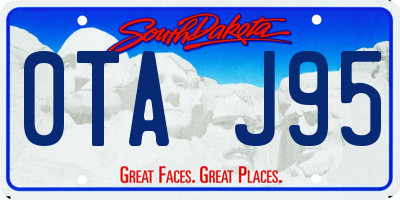 SD license plate 0TAJ95