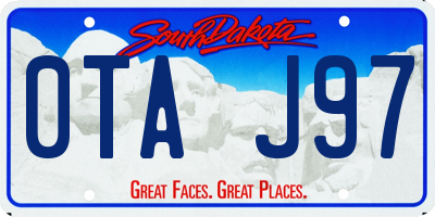 SD license plate 0TAJ97