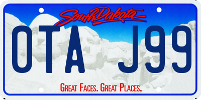 SD license plate 0TAJ99