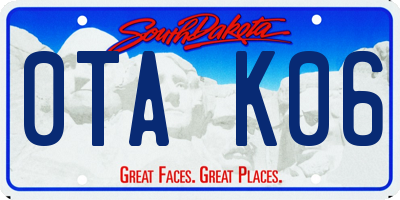 SD license plate 0TAK06