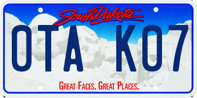 SD license plate 0TAK07