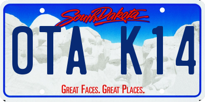 SD license plate 0TAK14