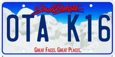 SD license plate 0TAK16