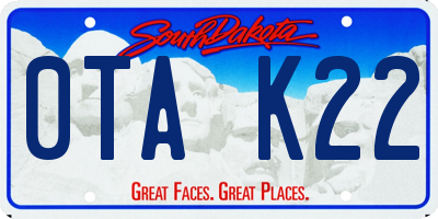 SD license plate 0TAK22