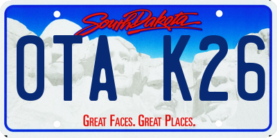 SD license plate 0TAK26