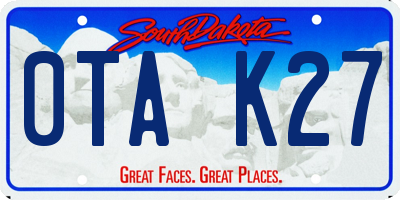 SD license plate 0TAK27