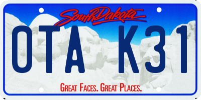 SD license plate 0TAK31