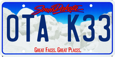 SD license plate 0TAK33