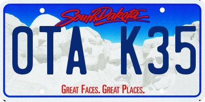 SD license plate 0TAK35