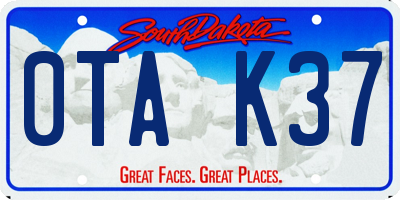 SD license plate 0TAK37