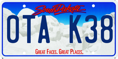 SD license plate 0TAK38