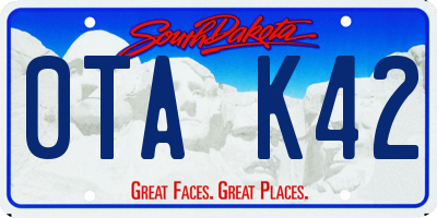 SD license plate 0TAK42