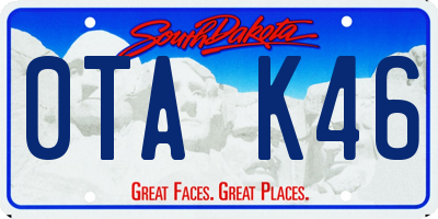SD license plate 0TAK46