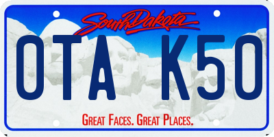 SD license plate 0TAK50