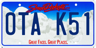 SD license plate 0TAK51