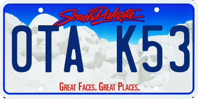 SD license plate 0TAK53