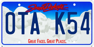SD license plate 0TAK54