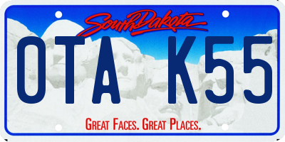 SD license plate 0TAK55