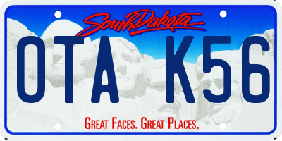 SD license plate 0TAK56