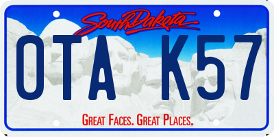 SD license plate 0TAK57