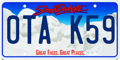 SD license plate 0TAK59