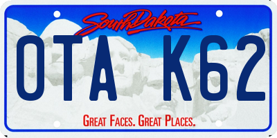 SD license plate 0TAK62