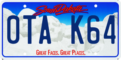 SD license plate 0TAK64
