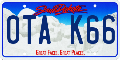 SD license plate 0TAK66