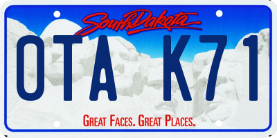 SD license plate 0TAK71