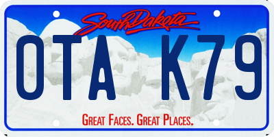 SD license plate 0TAK79