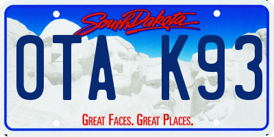SD license plate 0TAK93