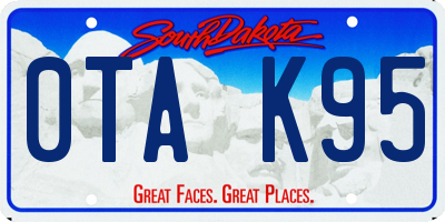 SD license plate 0TAK95
