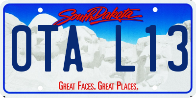 SD license plate 0TAL13