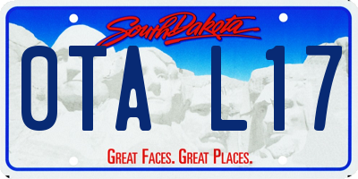 SD license plate 0TAL17