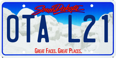SD license plate 0TAL21