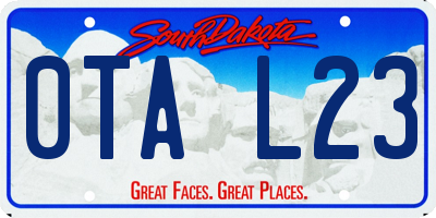 SD license plate 0TAL23