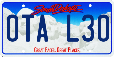 SD license plate 0TAL30