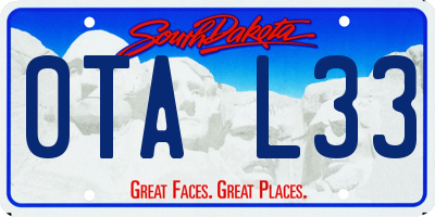 SD license plate 0TAL33