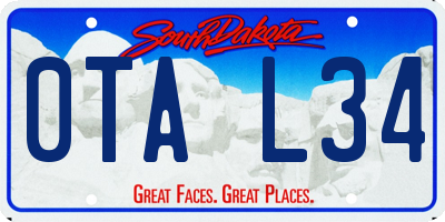 SD license plate 0TAL34
