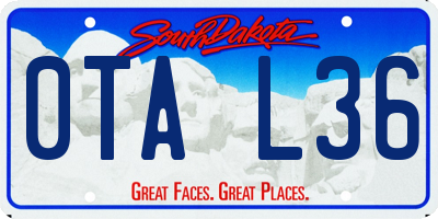 SD license plate 0TAL36