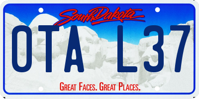 SD license plate 0TAL37