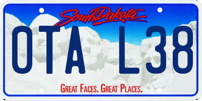 SD license plate 0TAL38
