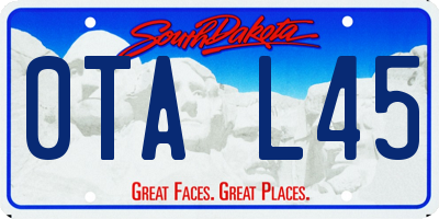 SD license plate 0TAL45