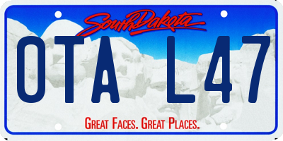 SD license plate 0TAL47