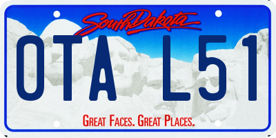 SD license plate 0TAL51