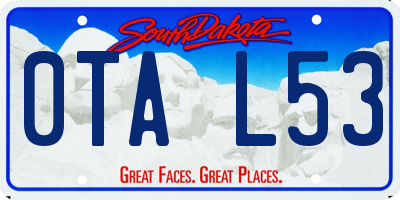 SD license plate 0TAL53