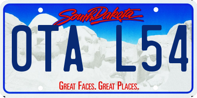 SD license plate 0TAL54
