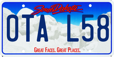 SD license plate 0TAL58